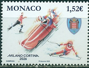Монако, 2026, Зимние Олимпийские игры Милан, Кортина, 1 марка